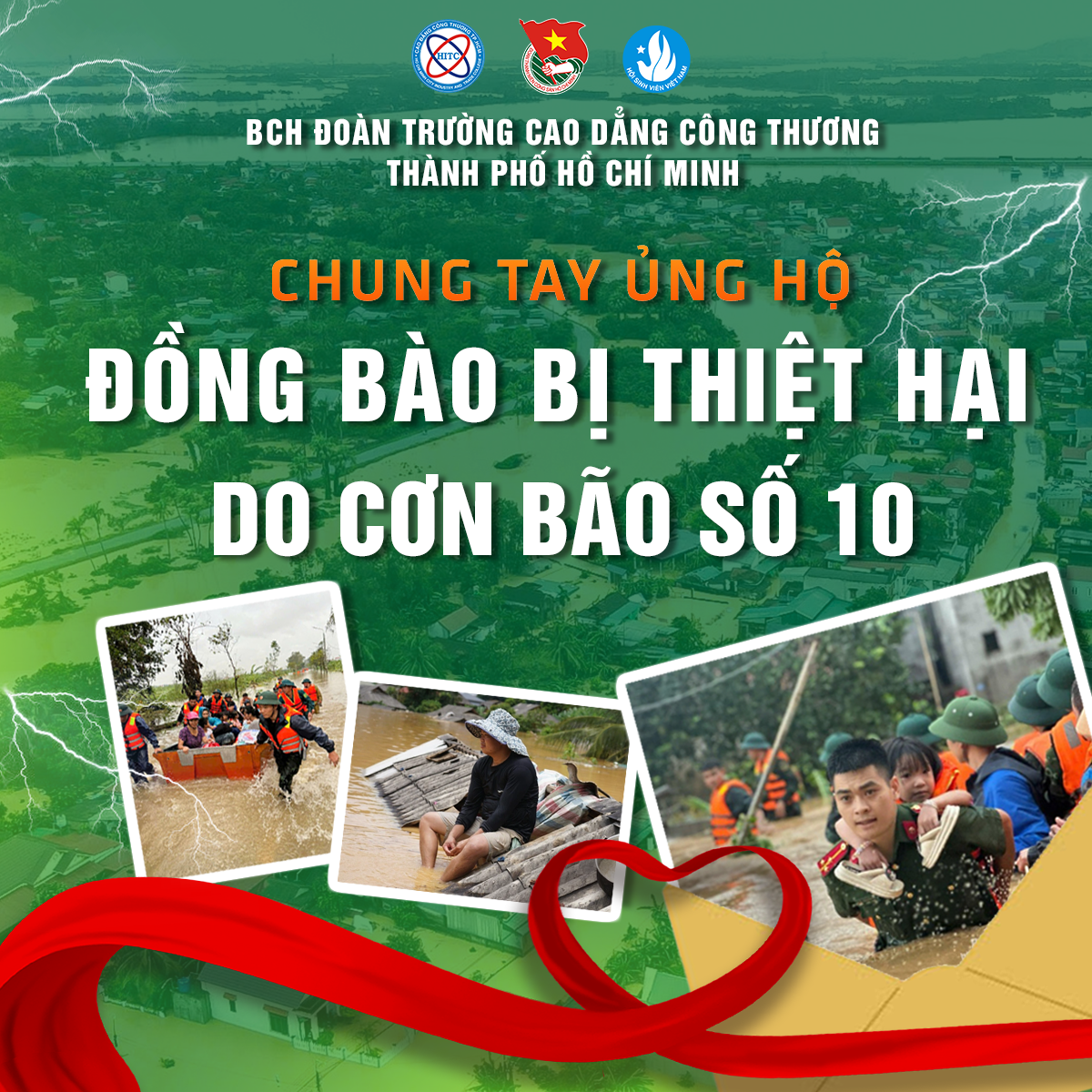 CHUNG TAY ỦNG HỘ ĐỒNG BÀO BỊ THIỆT HẠI DO CƠN BÃO SỐ 10