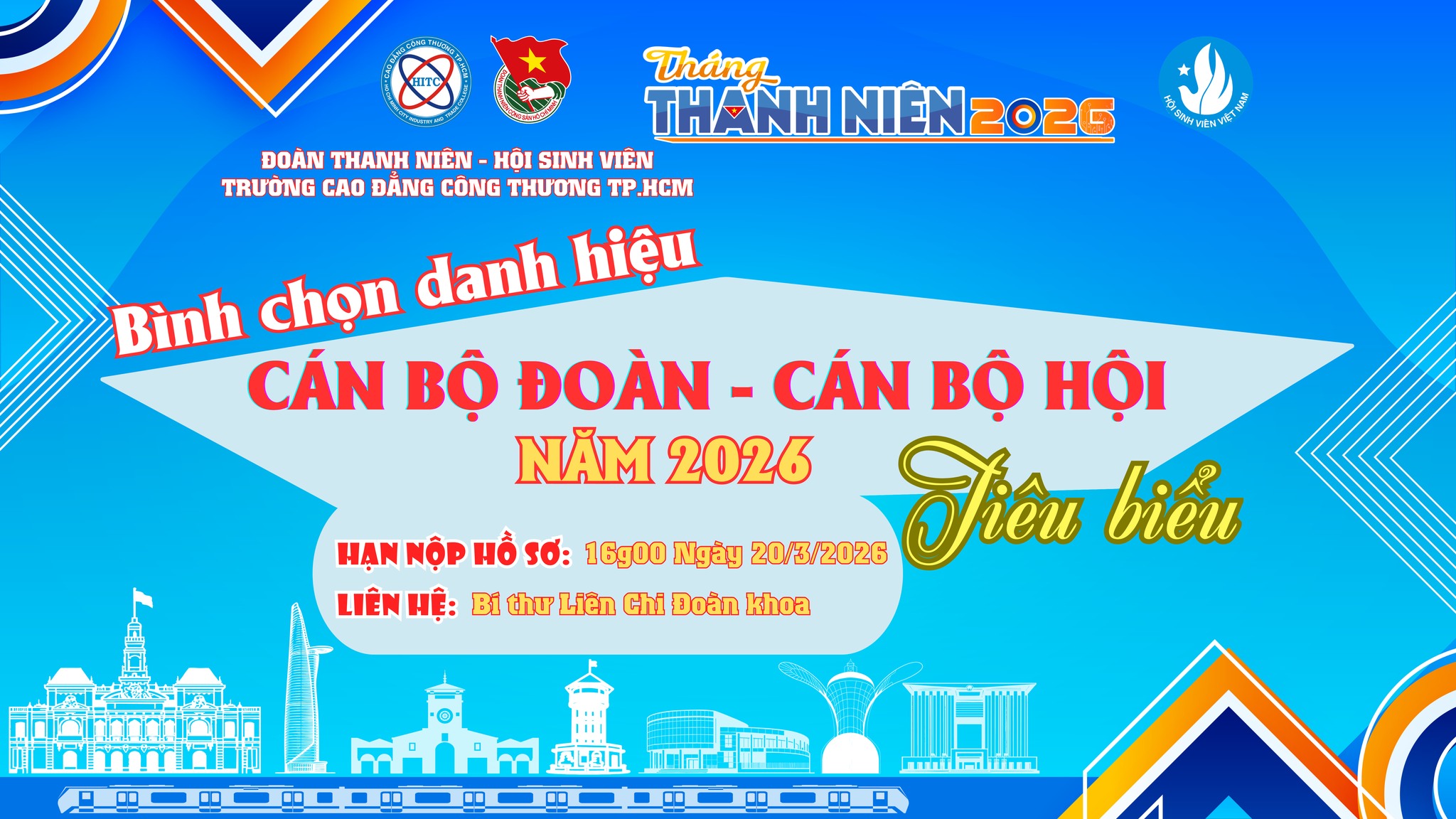 BÌNH CHỌN DANH HIỆU “CÁN BỘ ĐOÀN – CÁN BỘ HỘI TIÊU BIỂU” NĂM 2026