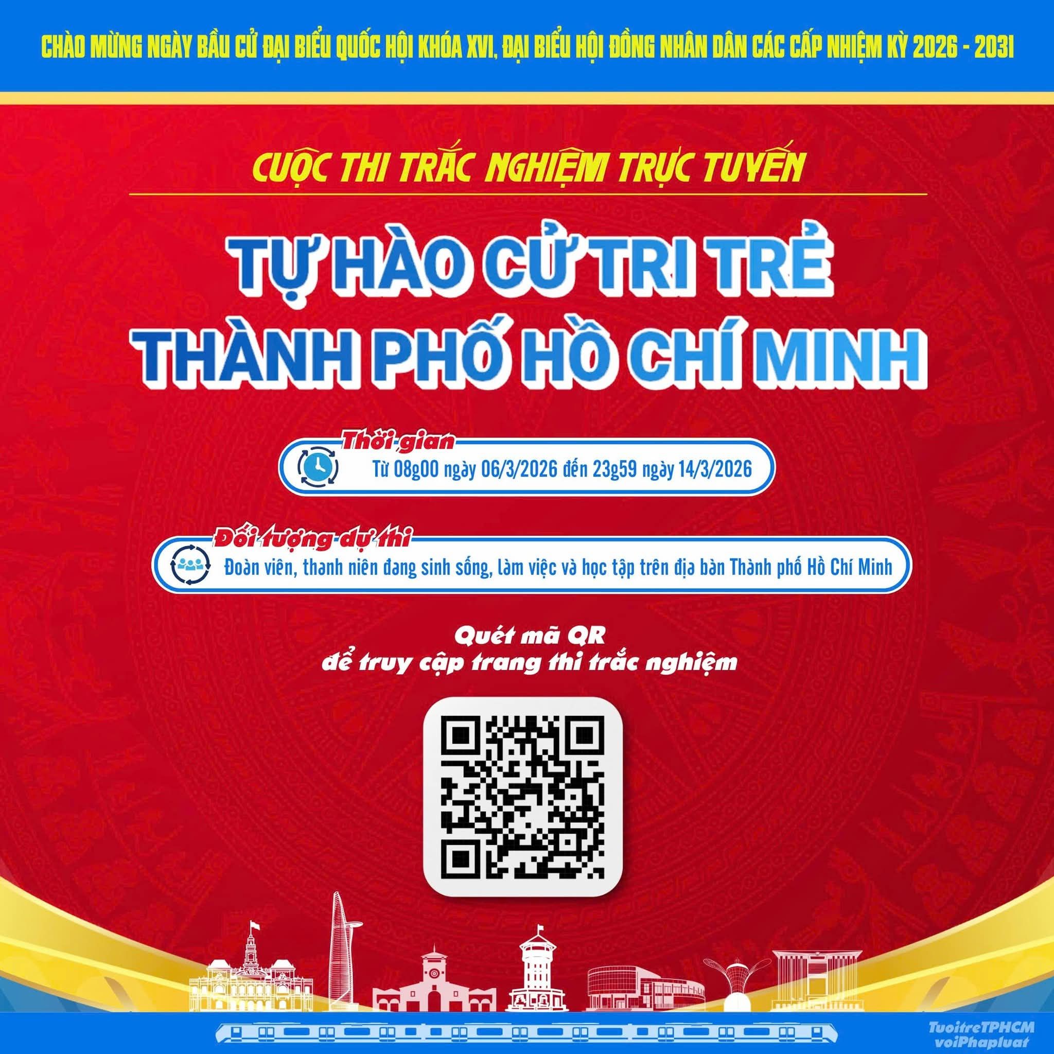 CUỘC THI TRẮC NGHIỆM TRỰC TUYẾN: “TỰ HÀO CỬ TRI TRẺ THÀNH PHỐ HỒ CHÍ MINH”