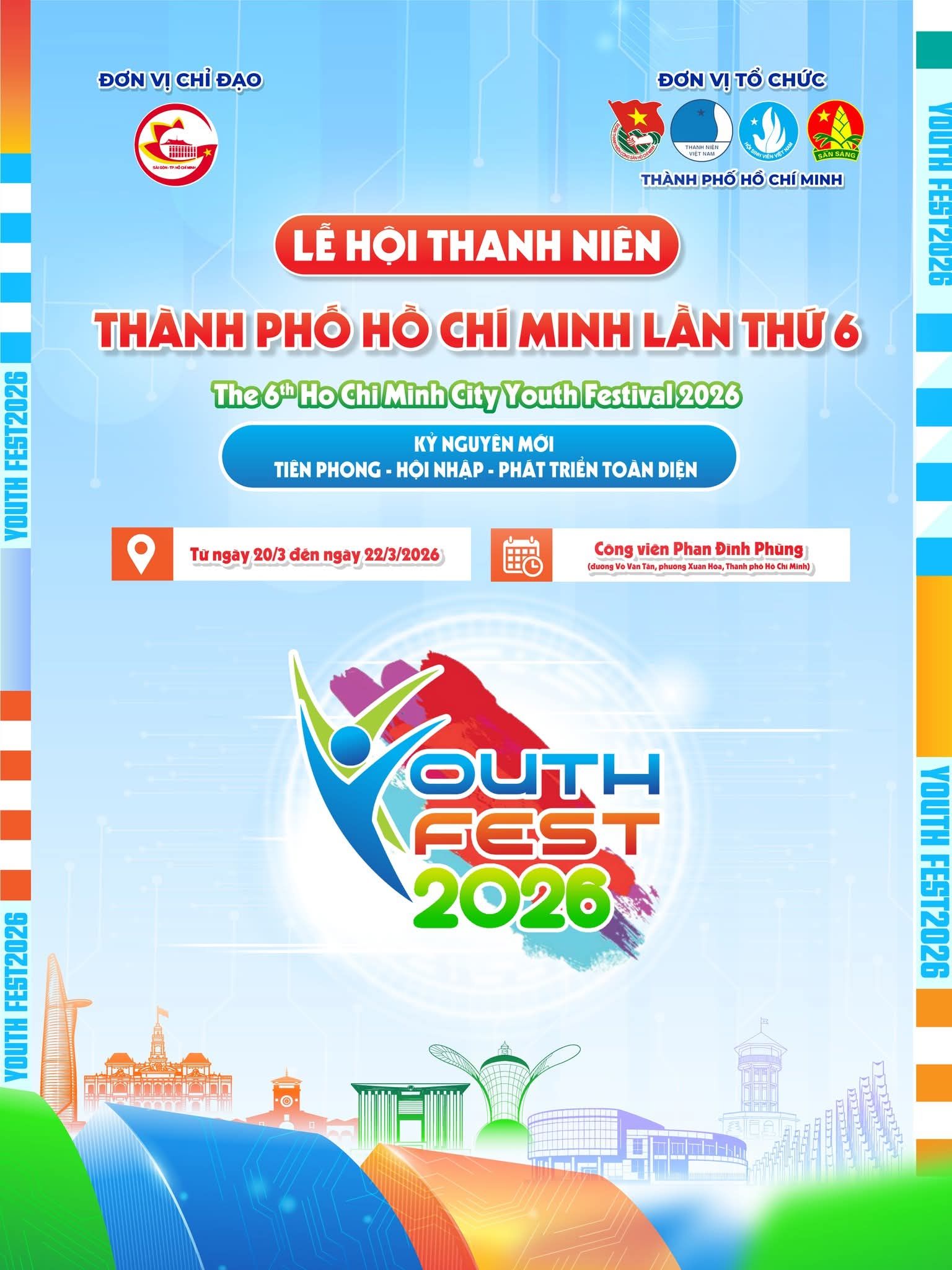 Tuổi trẻ Thành phố Hồ Chí Minh đang sẵn sàng cho một không gian lễ hội sôi động, sáng tạo và tràn đầy năng lượng tại Công viên Phan Đình Phùng!