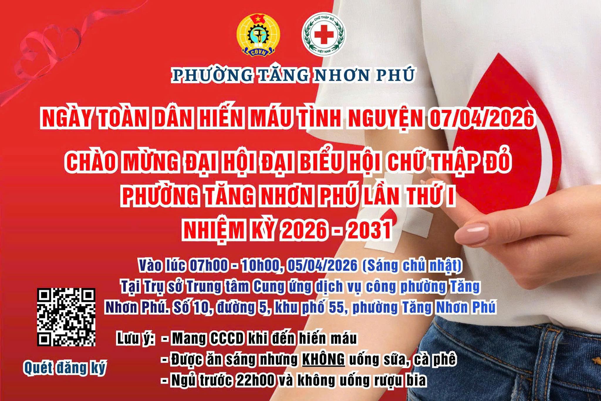 THÔNG BÁO HIẾN MÁU TÌNH NGUYỆN
