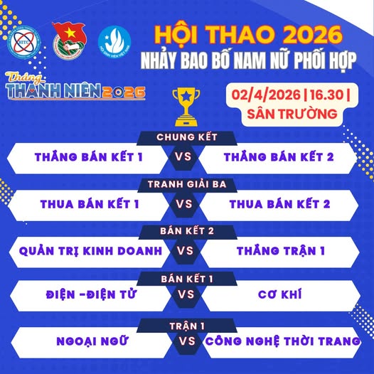 LỊCH THI ĐẤU MÔN NHẢY BAO BỐ – HỘI THAO SINH VIÊN HITC 2026