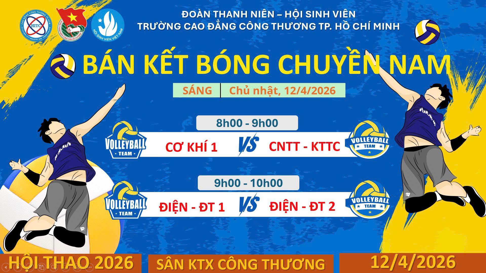 [BÁN KẾT BÓNG CHUYỀN NAM – HỘI THAO SV 2026]