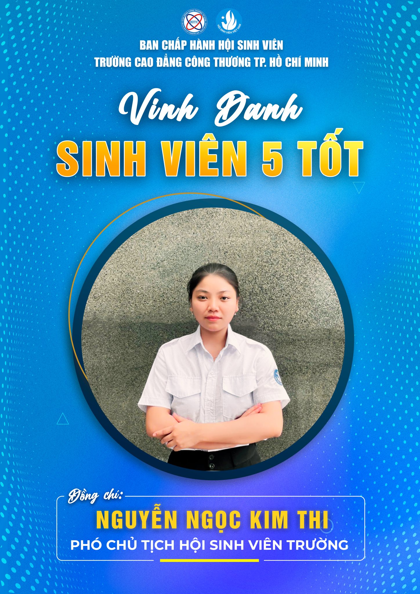 VINH DANH SINH VIÊN 5 TỐT – TRƯỜNG CAO ĐẲNG CÔNG THƯƠNG TP.HCM