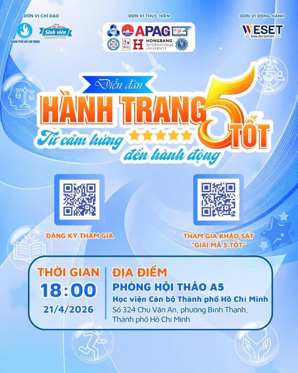 VÒNG BÁN KẾT HỘI THI THỦ LĨNH SINH VIÊN TP. HỒ CHÍ MINH LẦN 8 – NĂM 2026